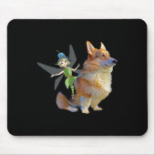 Corgi & Fairy - Funny Pembroke Welsh Corgi Mousepad (Vorne)