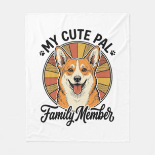 Corgi-Familien-Shirt Vintage Haustierliebhaber-Des Fleecedecke