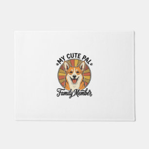 Corgi-Familien-Shirt Vintage Haustierliebhaber-Des Fußmatte