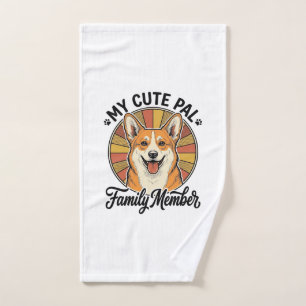 Corgi-Familien-Shirt Vintage Haustierliebhaber-Des Handtuch