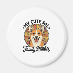Corgi-Familien-Shirt Vintage Haustierliebhaber-Des Magnet