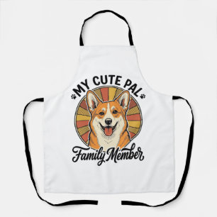 Corgi-Familien-Shirt Vintage Haustierliebhaber-Des Schürze