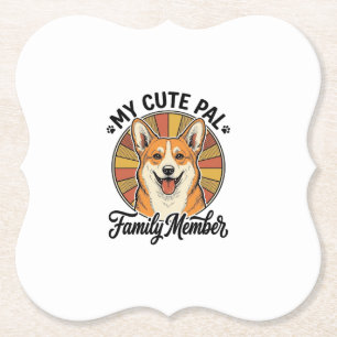 Corgi-Familien-Shirt Vintage Haustierliebhaber-Des Untersetzer