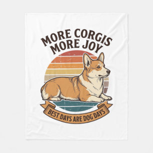 Corgi-Fan-Shirt Vintage Gravur Hunde-Zitat Desi Fleecedecke