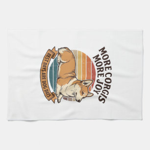 Corgi-Fan-Shirt Vintage Gravur Hunde-Zitat Desi Geschirrtuch