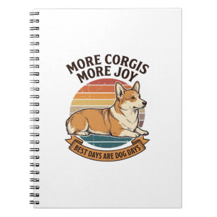 Corgi-Fan-Shirt Vintage Gravur Hunde-Zitat Desi Notizblock