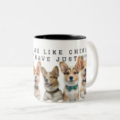 Corgi Fans Zweifarbige Tasse (VorderseiteRechts)