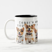 Corgi Fans Zweifarbige Tasse (Links)