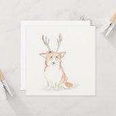 Corgi flache Weihnachtskarte Karte (Vorderseite/Rückseite Beispiel)