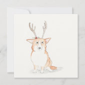 Corgi flache Weihnachtskarte Karte (Vorderseite)