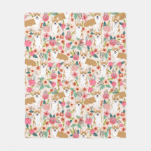 Corgi Florals Decke - niedliches Korgi-Geschenk