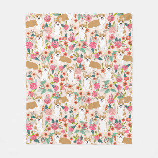 Corgi Florals Decke - niedliches Korgi-Geschenk