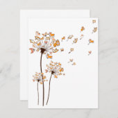 Corgi Flower Fly Dandelion Shirt Cute Dog Lover Einladung (Vorne/Hinten)