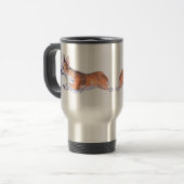 Corgi-Flug-Saummalerei Reisebecher (Vorderseite Links)