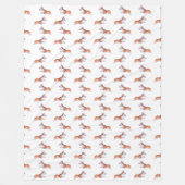 Corgi-Flugersumie-Muster Fleecedecke (Vorderseite)