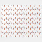 Corgi-Flugersumie-Muster Fleecedecke (Vorderseite (Horizontal))