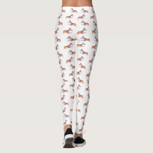 Corgi-Flugeruch Leggings (Rückseite)
