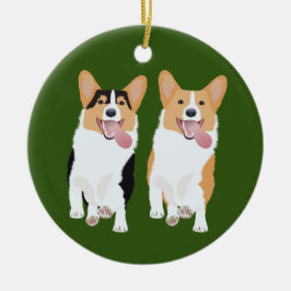 Corgi Friends Keramik Ornament