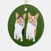 Corgi Friends Keramik Ornament (Links)