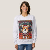 Corgi Frohe Dogmen Sweatshirt (Vorne ganz)