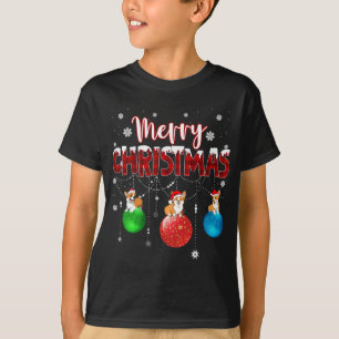 Corgi Frory Weihnachten Niedlich Kariert Leopard C T-Shirt