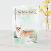 Corgi fühlen sich nach der Operation besser Karte (Gelbe Blume)