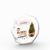 Corgi Funny Christmas Dog mit Tree Fotoblock (Links)