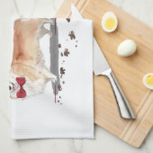 Corgi Funny Christmas Dog mit Tree Geschirrtuch (Viertel Falte)