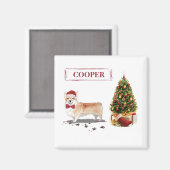 Corgi Funny Christmas Dog mit Tree Magnet (Vorderseite/Rückseite)