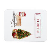 Corgi Funny Christmas Dog mit Tree Magnet (Horizontal)