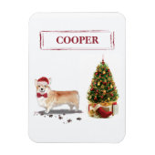 Corgi Funny Christmas Dog mit Tree Magnet (Vertikal)