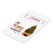 Corgi Funny Christmas Dog mit Tree Magnet (Linke Seite)