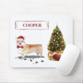 Corgi Funny Christmas Dog mit Tree Mousepad (Mit Mouse)