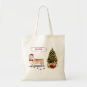 Corgi Funny Christmas Dog mit Tree Tragetasche (Vorne)