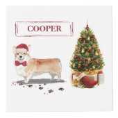 Corgi Funny Christmas Dog mit Tree Würfel (Rechts)
