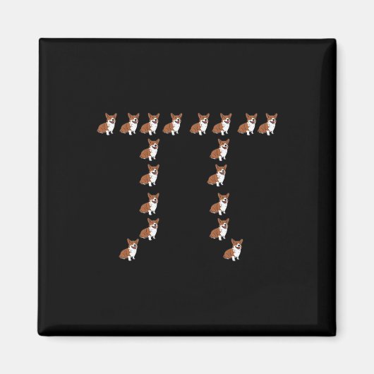 Corgi - Funny Dog Lover Pi Day Math Geek Geschenke Magnet (Vorne)