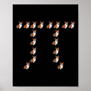 Corgi - Funny Dog Lover Pi Day Math Geek Geschenke Poster