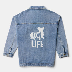 Corgi Funny Low Life Joke Pun Dog Trainer Jeansjacke