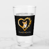 Corgi | Funny Namaste 6 Fuß entfernt Niedlich Corg Glas (Rückseite)