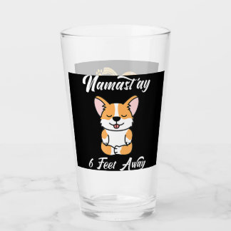 Corgi | Funny Namaste 6 Fuß entfernt Niedlich Corg Glas