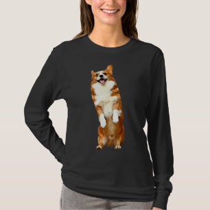 Corgi Funny Süsse Stehend 297 T-Shirt