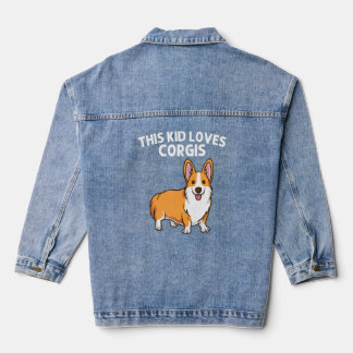 Corgi für Kinder Boys Welsh Corgi Hund Tier Jeansjacke