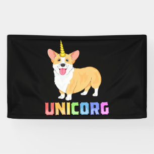 Corgi für Kinder Mädchen Unicorg Einhorn Corgicorn Banner