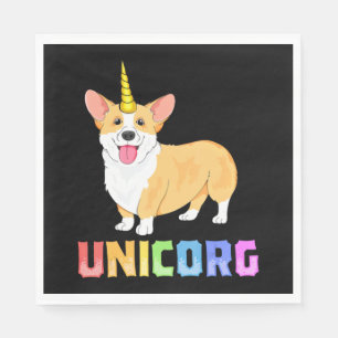 Corgi für Kinder Mädchen Unicorg Einhorn Corgicorn Serviette