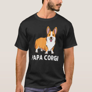 Corgi für Männer Vater Walisischer Korgi Hund Tier T-Shirt