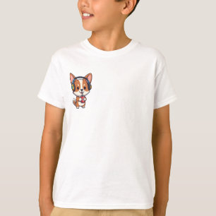 Corgi-Gamer trinkt Soda-Pop Kinder T-Shirt