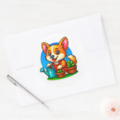 Corgi Gardening Sticker (Umschlag)