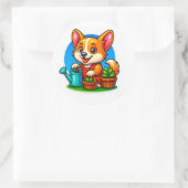 Corgi Gardening Sticker (Tasche)