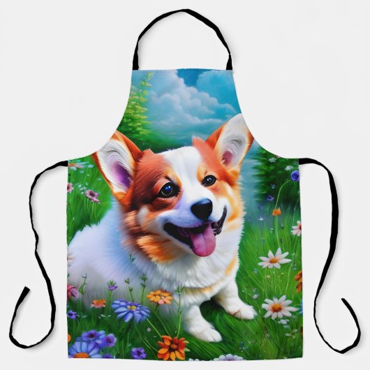 Corgi-Garten Schürze (Vorderseite)