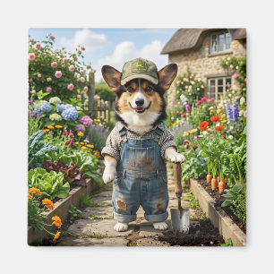 Corgi-Gärtner Magnet